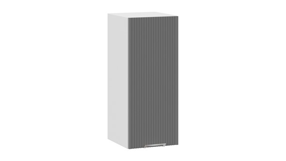 Настенный шкаф Кимберли 1В3 (Белый, Титан) в Вологде - изображение