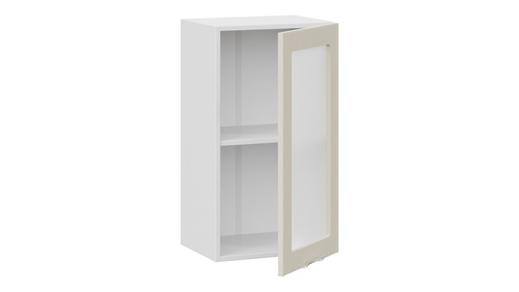 Настенный шкаф Кимберли 1В4С (Белый, Крем) в Вологде - изображение 1