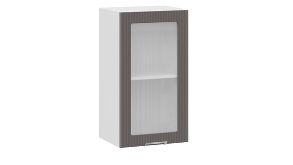 Навесной шкаф Кимберли 1В4С (Белый, Муссон) в Вологде - изображение