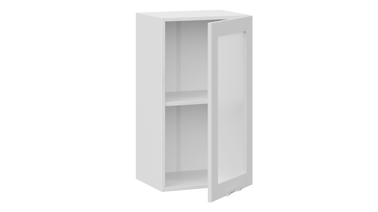 Шкаф навесной Кимберли 1В4С (Белый, Сноу) в Вологде - изображение 1