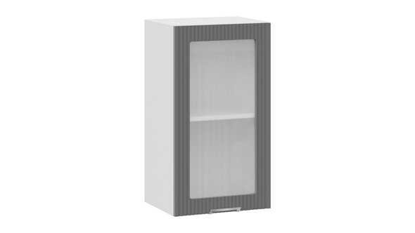 Кухонный шкаф Кимберли 1В4С (Белый, Титан) в Вологде - изображение