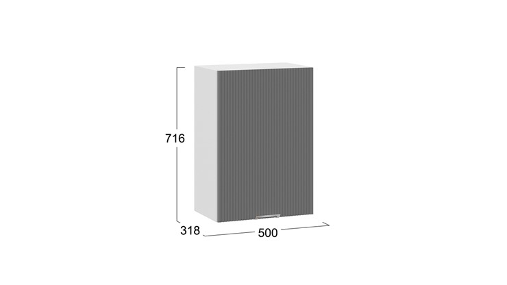 Шкаф навесной Кимберли 1В5 (Белый, Титан) в Вологде - изображение 2