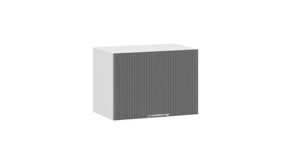 Навесной шкаф Кимберли 1В5Г (Белый, Титан) в Вологде - изображение