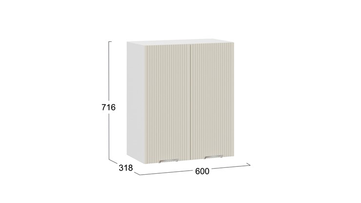 Шкаф навесной Кимберли 1В6 (Белый, Крем) в Вологде - изображение 2