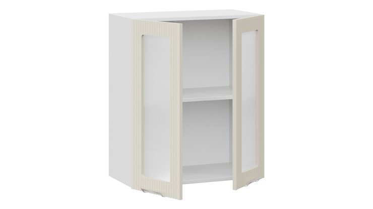 Кухонный навесной шкаф Кимберли 1В6С (Белый, Крем) в Вологде - изображение 1
