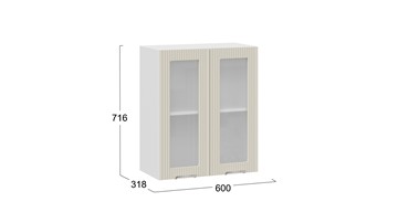 Кухонный навесной шкаф Кимберли 1В6С (Белый, Крем) в Вологде - предосмотр 2