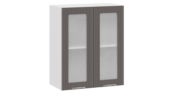 Шкаф навесной Кимберли 1В6С (Белый, Муссон) в Вологде - изображение
