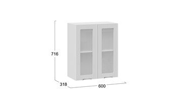 Шкаф на кухню Кимберли 1В6С (Белый, Сноу) в Вологде - предосмотр 2