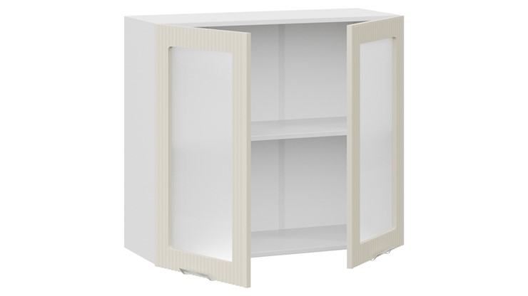 Кухонный навесной шкаф Кимберли 1В8С (Белый, Крем) в Вологде - изображение 1