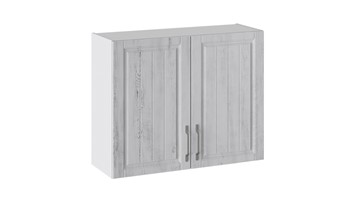 Навесной кухонный шкаф Прованс (Белый глянец/Санторини светлый) В_72-90_2ДР в Вологде