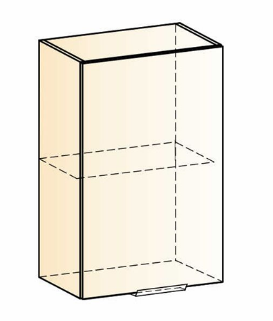 Навесной шкаф Стоун L450 Н720 (1 дв. гл.) (белый/грей софттач) в Вологде - изображение 1