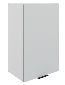 Шкаф на кухню Стоун L450 Н720 (1 дв. гл.) (белый/лайт грей софттач) в Вологде