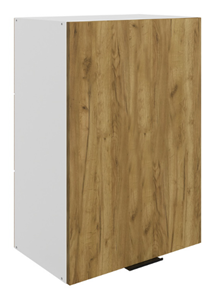 Шкаф навесной Стоун L500 Н720 (1 дв. гл.) (белый/акация светлая) в Вологде