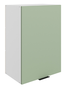 Навесной кухонный шкаф Стоун L500 Н720 (1 дв. гл.) (белый/полынь софттач) в Вологде