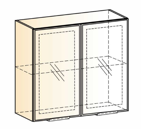 Кухонный шкаф Стоун L800 Н720 (2 дв. рам.) в Вологде - изображение 1