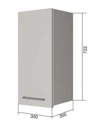 Кухонный навесной шкаф В7 30, Бетон пайн/Антрацит в Вологде - изображение