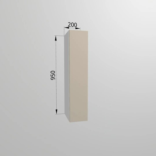 Кухонный навесной шкаф В9 20, Сатин/Белый в Вологде - изображение 1