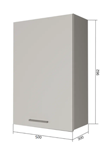 Навесной кухонный шкаф В9 50, МДФ Софт бирюза/Белый в Вологде