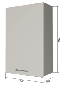 Навесной кухонный шкаф В9 60, Бетон пайн/Антрацит в Вологде