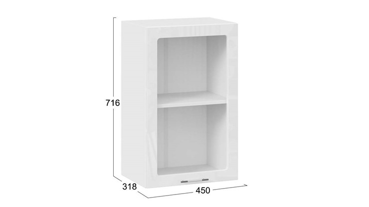Кухонный шкаф Весна 1В45С (Белый/Белый глянец) в Вологде - изображение 2