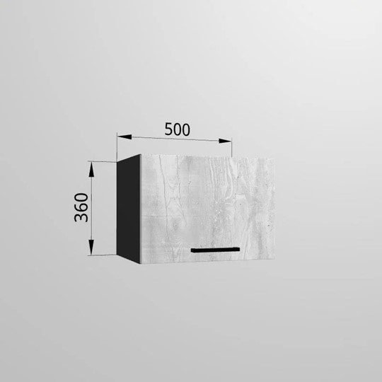 Кухонный навесной шкаф ВГ 50, Бетон пайн/Антрацит в Вологде - изображение 1