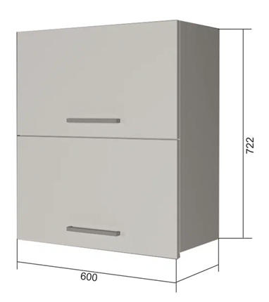 Кухонный навесной шкаф ВГ2 60, Бетон пайн/Антрацит в Вологде - изображение