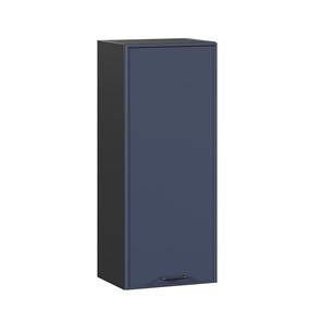 Шкаф настенный высокий 400 Индиго ЛД 298.420.000.151, Чёрный/Тёмно-синий в Вологде - предосмотр
