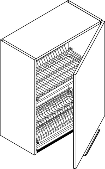 Шкаф навесной с посудосушителем CORSICA сосна Эдмонд MHSU 6072.1 (600х320х720) в Вологде - изображение 1