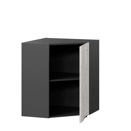 Кухонный угловой шкаф 600 Джамис ЛД 296.610.000.074, Чёрный/Белый камень в Вологде - изображение 1