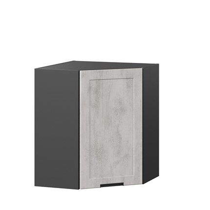 Кухонный угловой шкаф 600 Джамис ЛД 296.610.000.074, Чёрный/Белый камень в Вологде - изображение