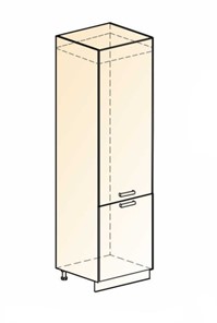 Шкаф-пенал под холодильник Бостон L600 (2 дв. гл.) в Вологде