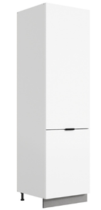 Шкаф-пенал Стоун L600 под холодильник (2 дв.гл.) (белый/джелато софттач) в Вологде