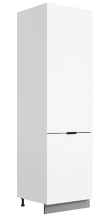 Шкаф-пенал Стоун L600 под холодильник (2 дв.гл.) (белый/джелато софттач) в Вологде - изображение