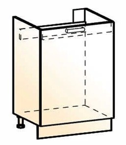 Шкаф рабочий под мойку Стоун L600 (1 дв. гл.) в Вологде - предосмотр