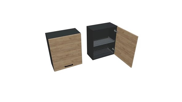 Кухонный шкаф ВС7 60, Дуб крафт/Антрацит в Вологде - изображение