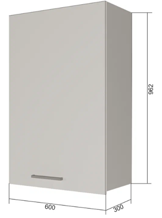 Шкаф сушильный на кухню ВС9 60, Бетон пайн/Белый в Вологде - изображение