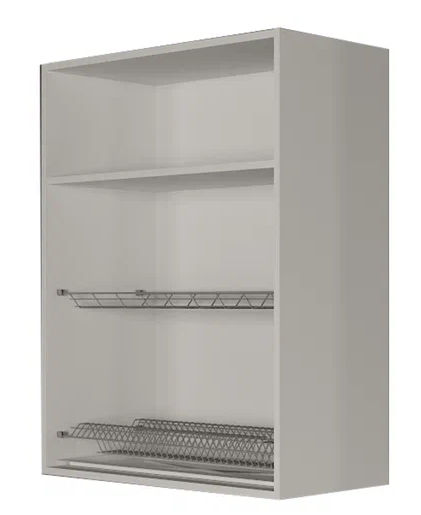 Шкаф сушильный на кухню ВС9 80, МДФ Розовый шагрень/Белый в Вологде - изображение 1