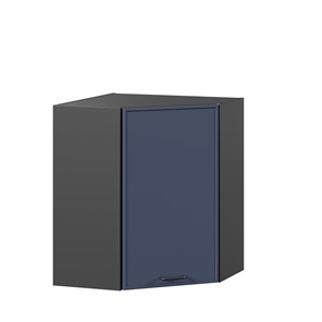 Шкаф угловой настенный Индиго ЛД 298.610.000.158, Чёрный/Тёмно-синий в Вологде