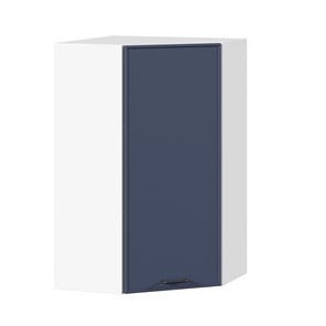 Угловой кухонный шкаф высокий Индиго ЛД 298.620.000.117, Белый/Тёмно-синий в Вологде