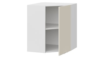 Навесной угловой шкаф Кимберли 1В6У (Белый, Крем) в Вологде - предосмотр 1