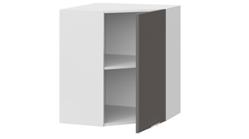Угловой навесной шкаф Кимберли 1В6У (Белый, Муссон) в Вологде - предосмотр 1