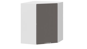 Угловой навесной шкаф Кимберли 1В6У (Белый, Муссон) в Вологде - предосмотр