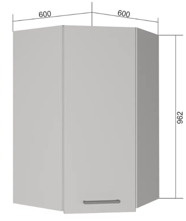 Угловой шкаф на кухню ВУ9, Бетон пайн/Антрацит в Вологде - изображение