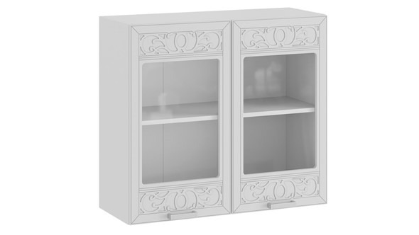Кухонный шкаф Долорес 1В8С (Белый/Сноу) в Вологде - изображение