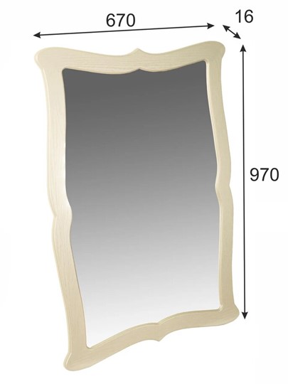 Зеркало настенное Берже 23 (слоновая кость) в Вологде - изображение 5