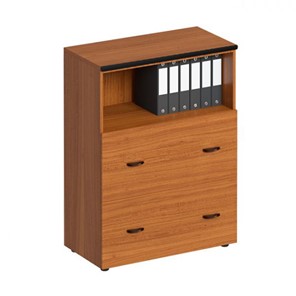 Шкаф для документов с ящиками средний Дин-Р, французский орех (90х46,5х119,5) ДР 764 в Вологде