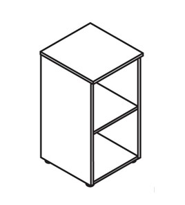 Низкий шкаф колонна MORRIS Дуб Базель/белый MLC 42.1 (429х423х821) в Вологде - предосмотр 1