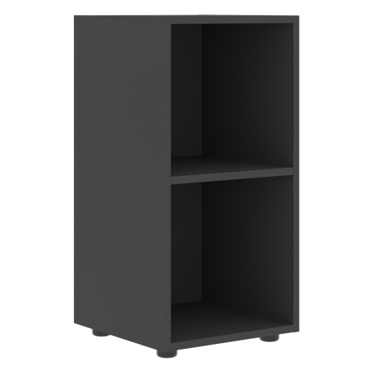 Низкий шкаф колонна с левой дверью FORTA Черный Графит FLC 40.1 (L) (399х404х801) в Вологде - изображение 1