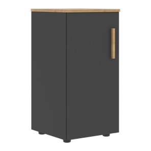 Шкаф колонна низкий с глухой левой дверью FORTA Графит-Дуб Гамильтон  FLC 40.1 (L) (399х404х801) в Вологде