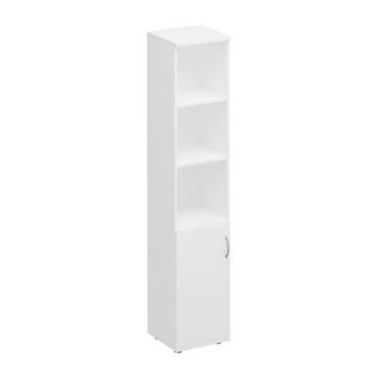 Шкаф для документов узкий полузакрытый Комфорт, белый премиум (40х38х200) К 380 в Вологде - изображение